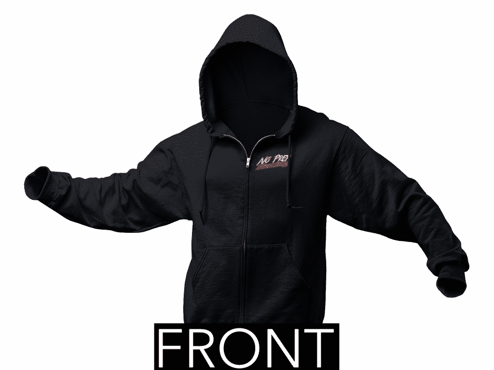 No Prep Racing Black Zipper Hoodie