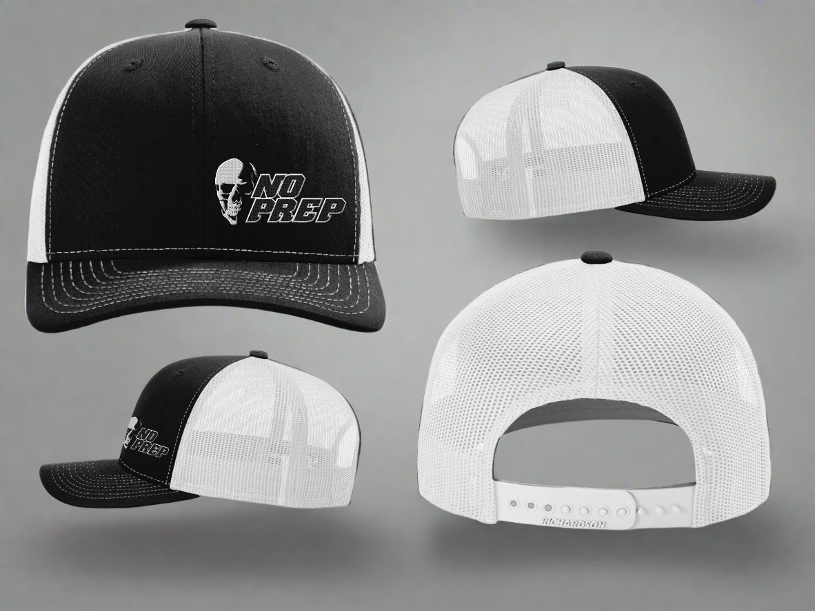 No Prep Racing Richardson Trucker Hat Black / White