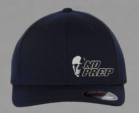 No Prep Racing Embroidered OG SKULL Flexfit Hat