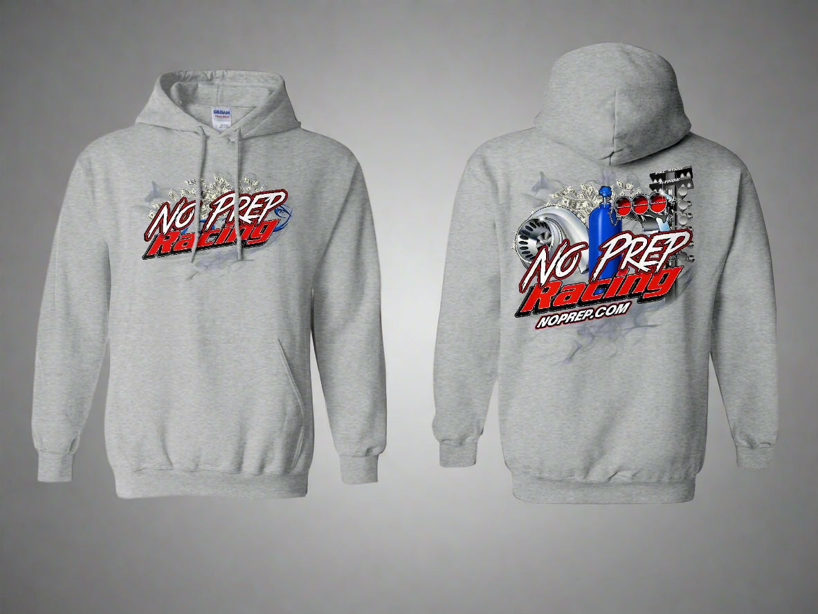 No Prep Racing Decals No Prep Racing Heather Gray Pullover Hoodie